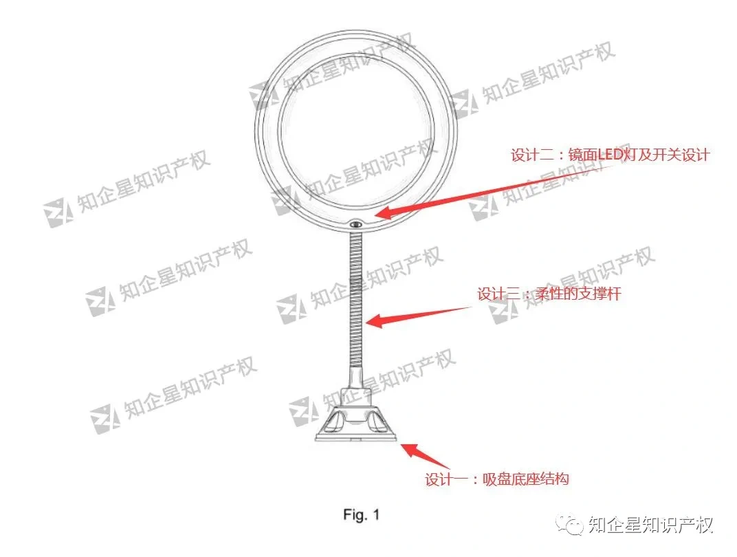 亚马逊热款- LED吸盘化妆镜-美国专利侵权警报插图2