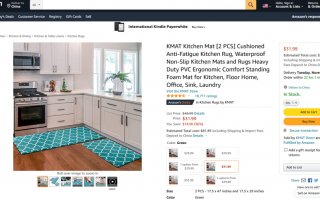亚马逊美国站厨房地毯爆款的listing标题和五点写法
